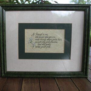 "Friend" -  matted and framed sentiment for your BFF